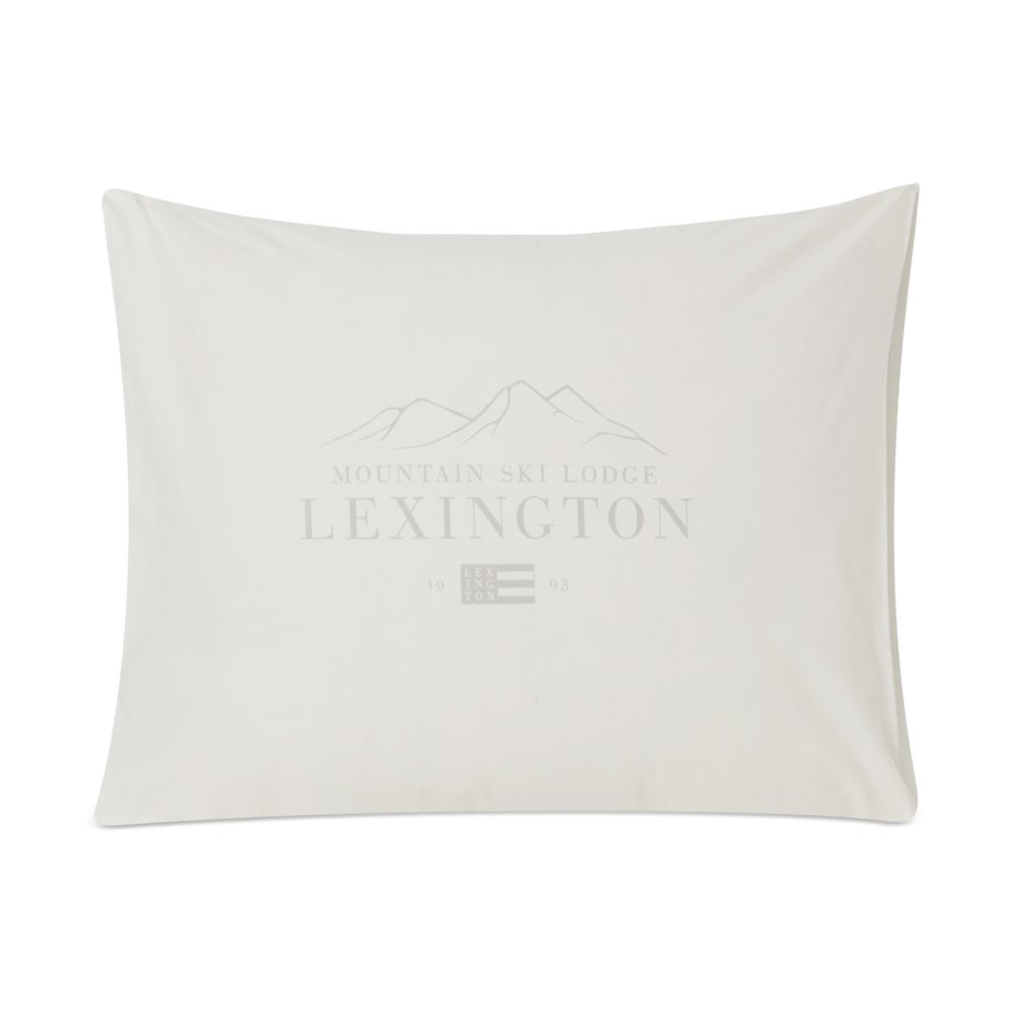 Lexington Lexington Printed Cotton Poplin -tyynyliina 50 x 60 cm White-light gray