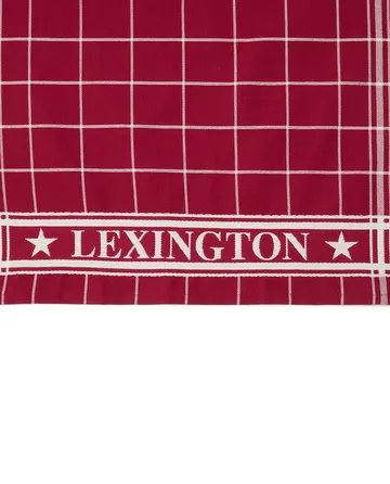 Lexington ruudullinen keittiöpyyhe 50x70 cm - Punavalkoinen - Lexington
