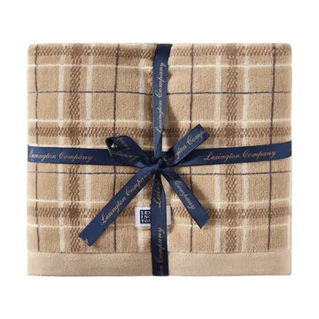 Lexington ruudullinen pyyhe 2-pack - Beige-harmaa - Lexington