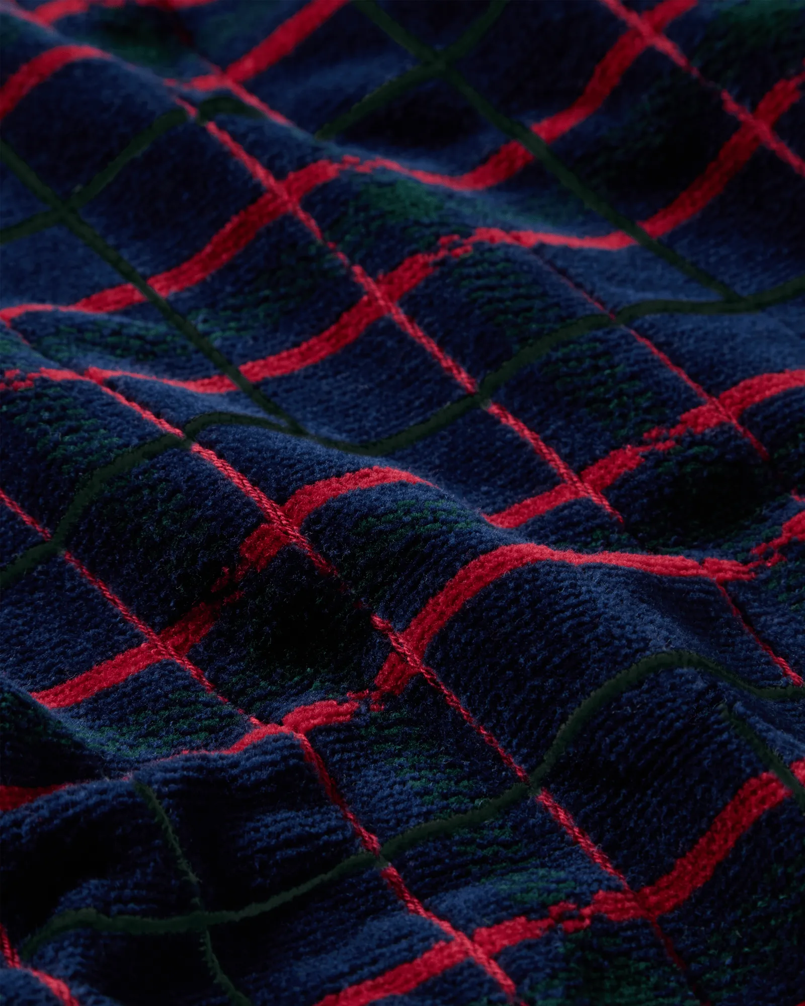 Lexington ruudullinen pyyhe, 4 osaa, Navy-green, 2 kpl 50x70 cm, 2 kpl 70x30 cm Lexington