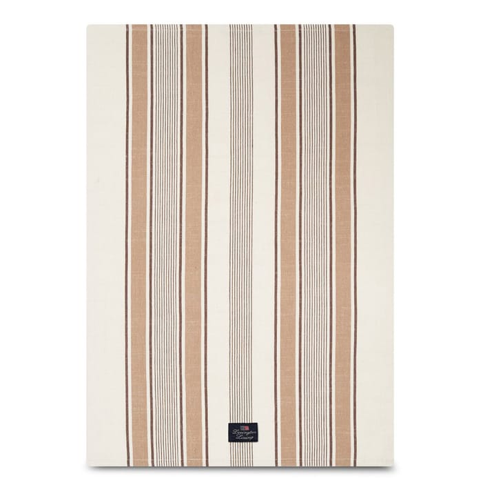 Lexington Striped Twill -keittiöpyyhe 50x70 cm - Beige - Lexington