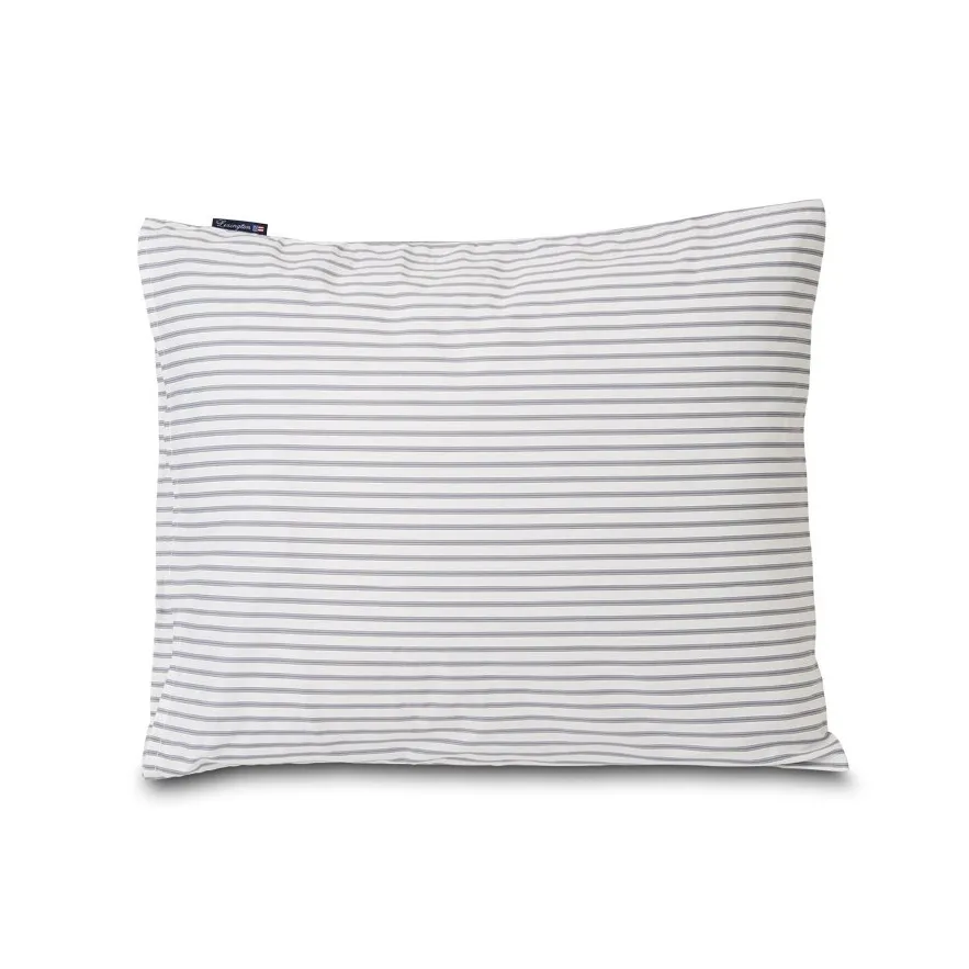 Lexington Striped -tyynyliina tencel 50x60 cm, White-steel blue Lexington