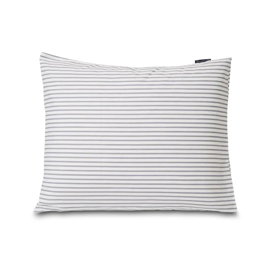 Lexington Striped -tyynyliina tencel 50x60 cm, White-steel blue Lexington