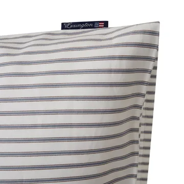 Lexington Striped -tyynyliina tencel 50x60 cm - White-steel blue - Lexington