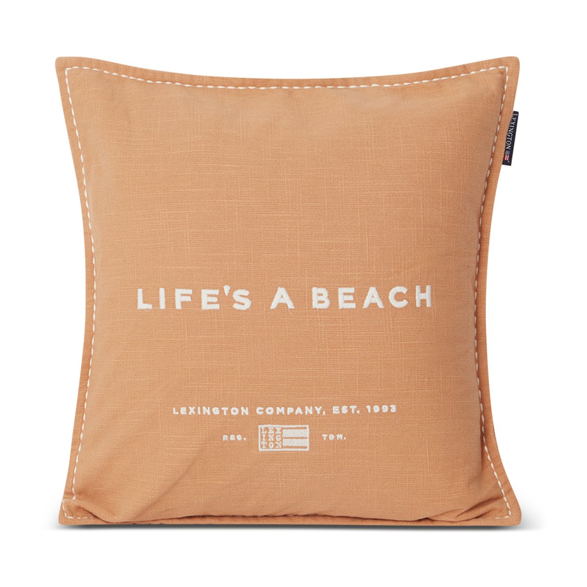 Lexington Life’s A Beach Embroidered -tyynynpäällinen 50 x 50 cm Beige-valkoinen