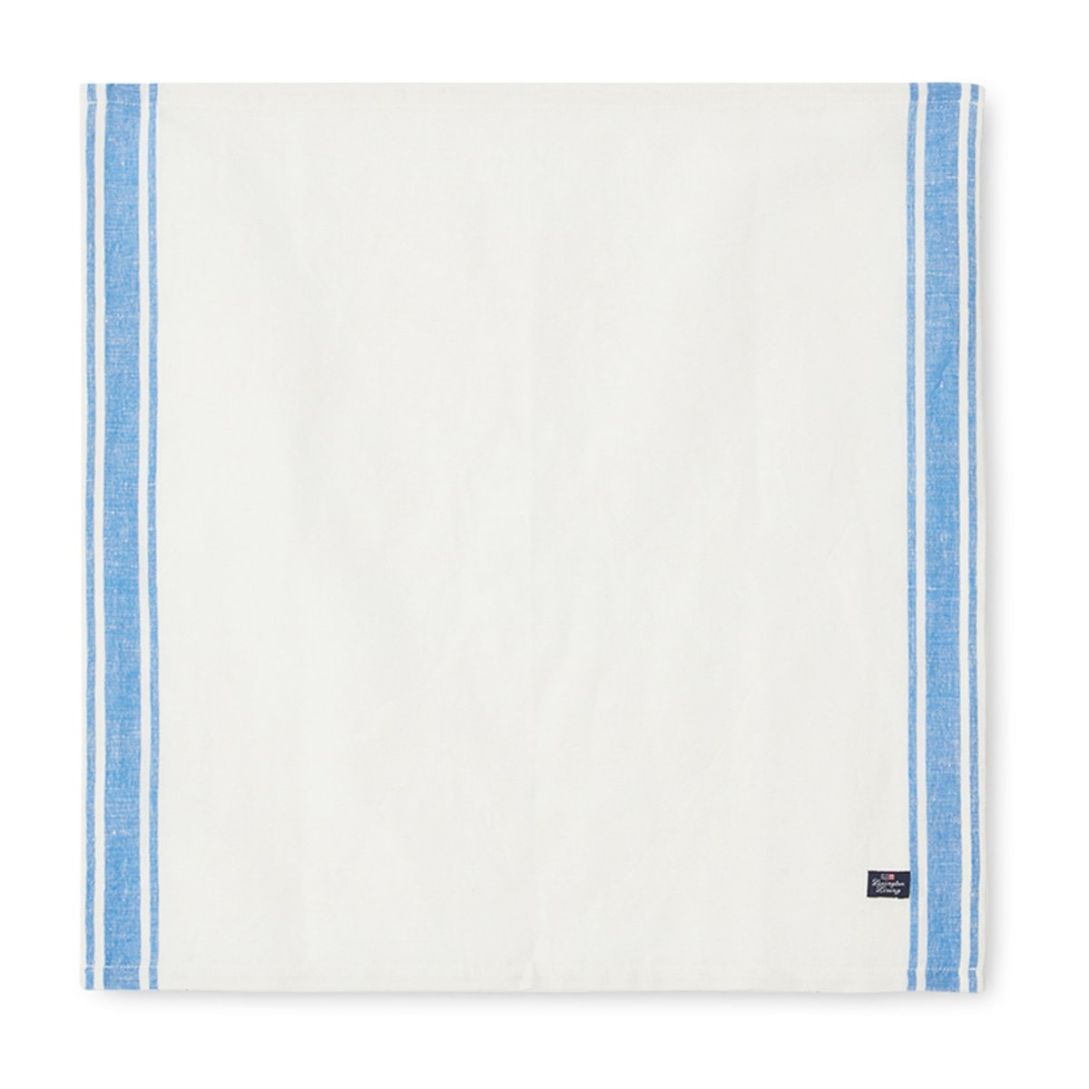Lexington Linen Cotton Side Stripes -kangasservetti 50 x 50 cm Sininen-valkoinen