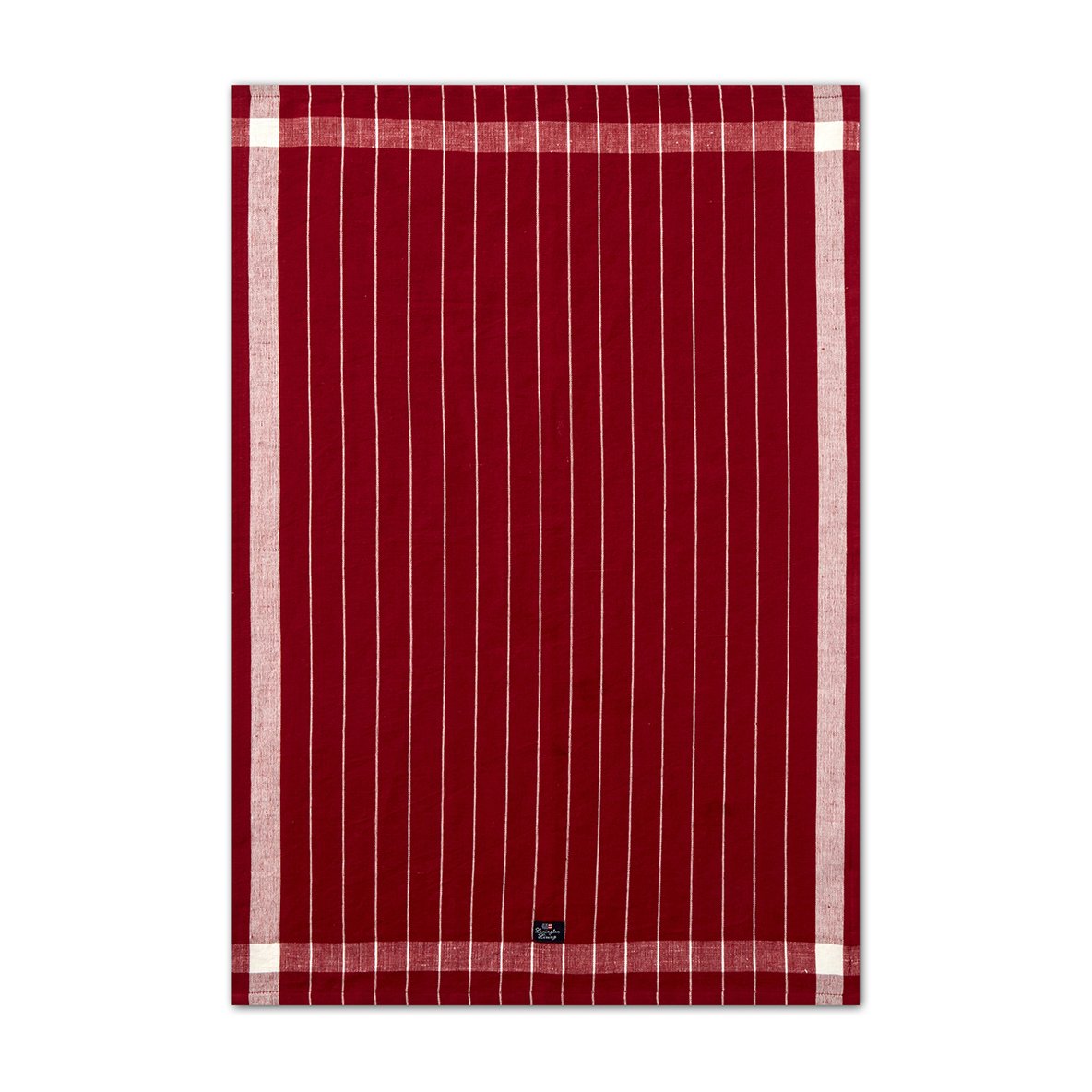 Lexington Linen Cotton Striped -keittiöpyyhe 50 x 70 cm Red-white