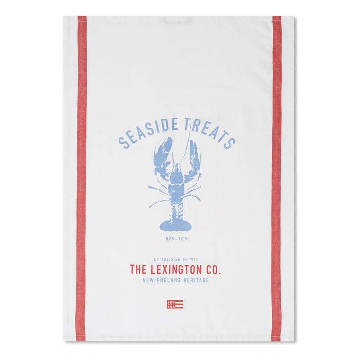 Lobster Twill -keittiöpyyhe 50 x 70 cm - White-red-blue - Lexington