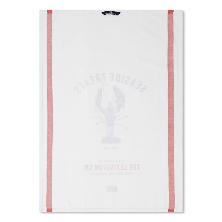 Lobster Twill -keittiöpyyhe 50 x 70 cm - White-red-blue - Lexington
