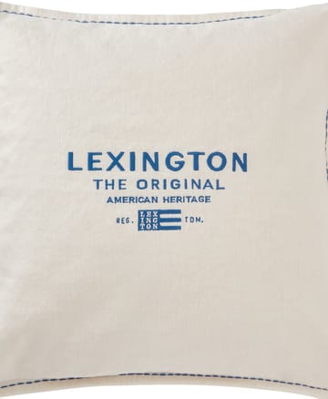 Logo Embroidered Linen/Cotton tyynynpäällinen 50x50 cm - White - Lexington
