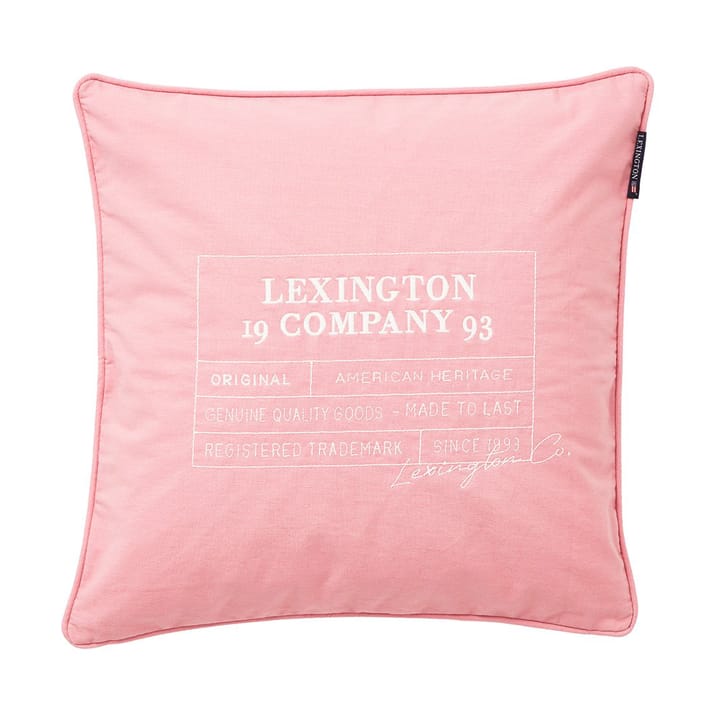 Logo Organic Cotton Canvas tyynynpäällinen 50x50 cm - Pink - Lexington