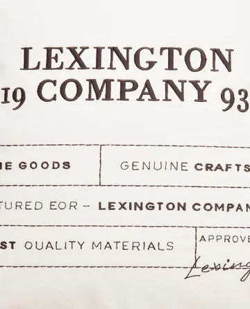 Logo Organic Cotton Canvas tyynynpäällinen 50x50 cm - White - Lexington