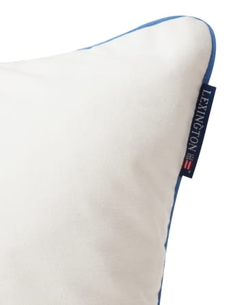 Logo Organic Cotton Twill -tyynynpäällinen 50 x 50 cm - Valkoinen-sininen - Lexington