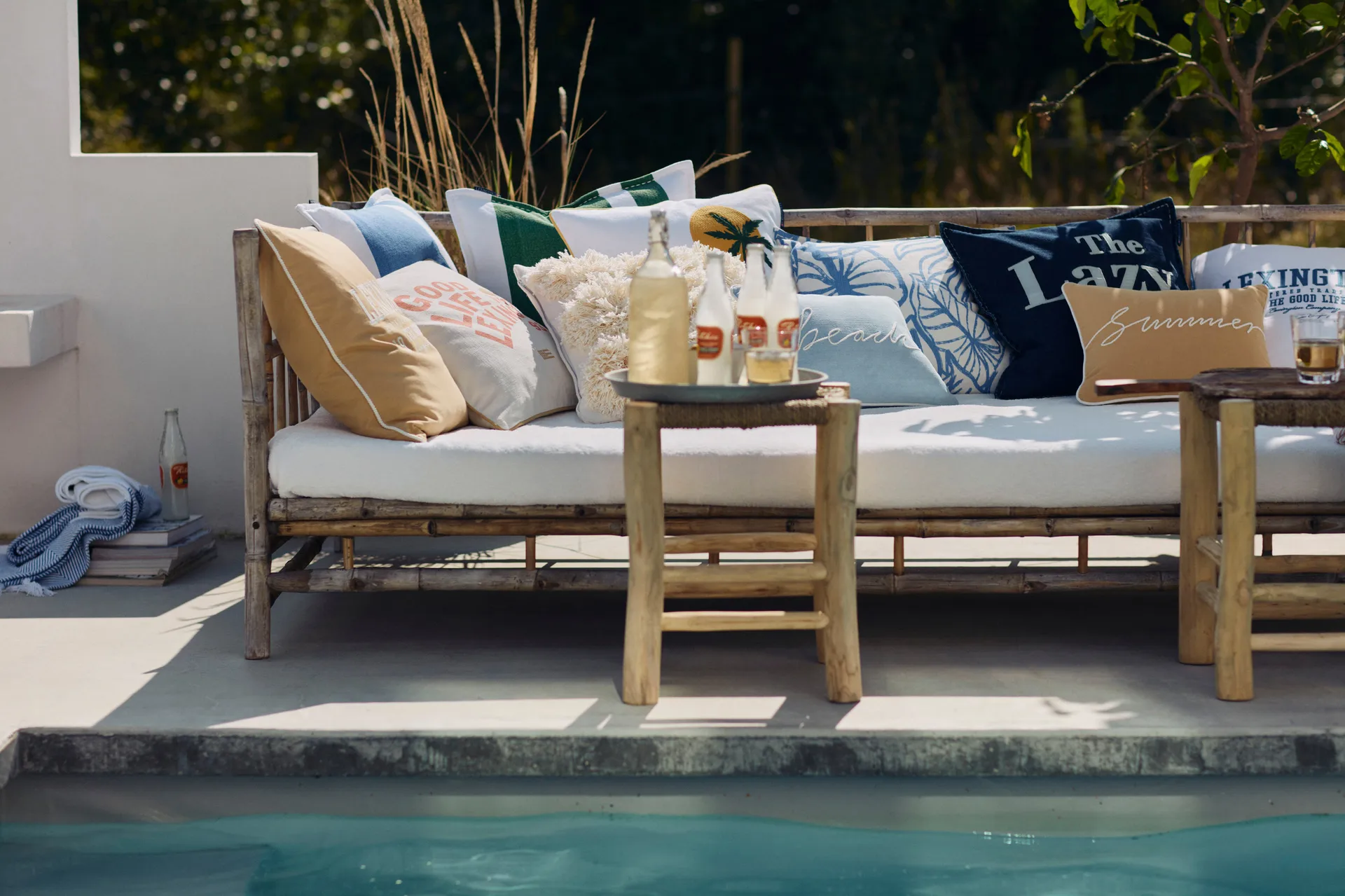 Logo Twill -tyynynpäällinen 50x50 cm, Oat-White Lexington