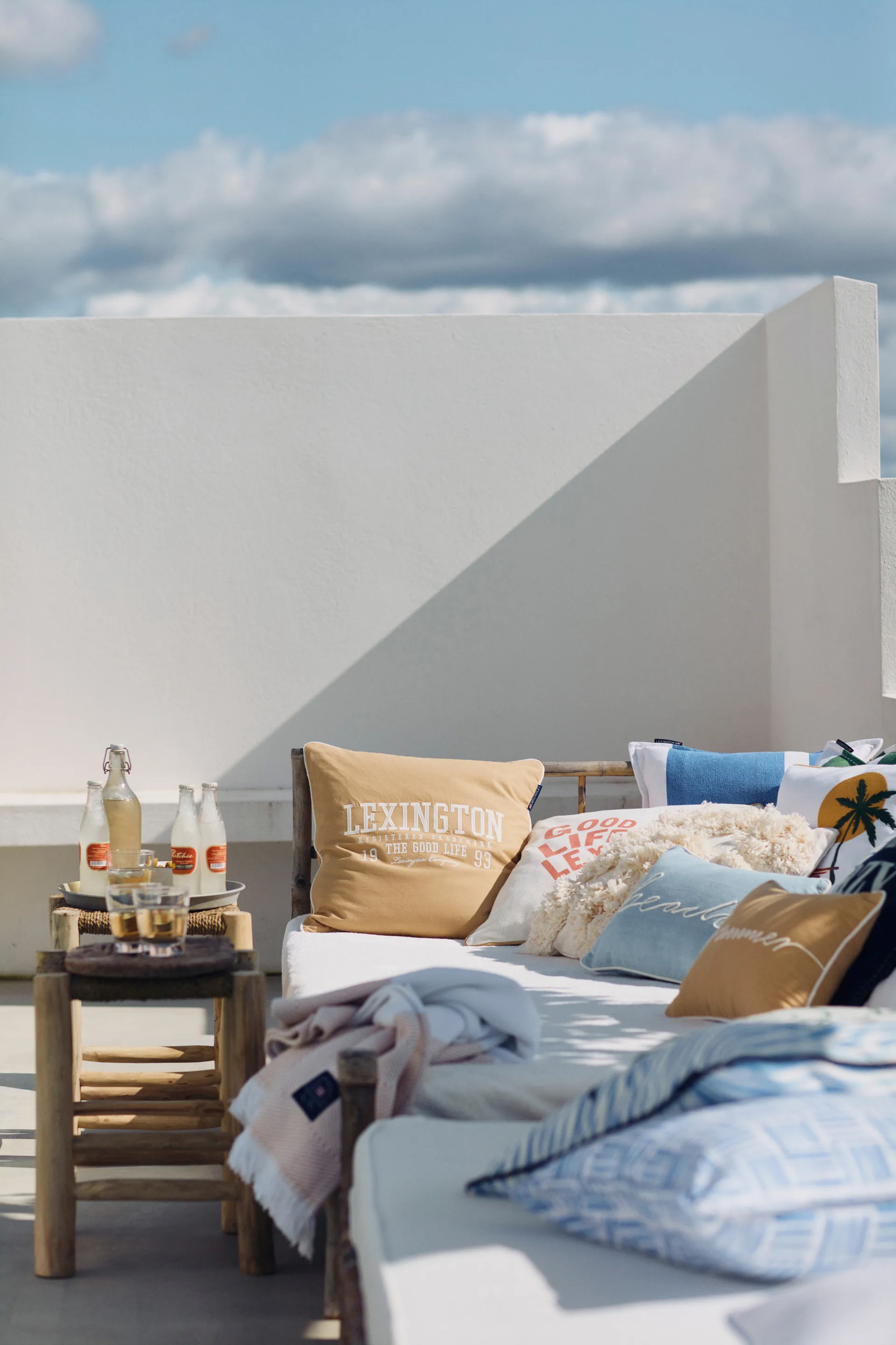 Logo Twill -tyynynpäällinen 50x50 cm, Oat-White Lexington