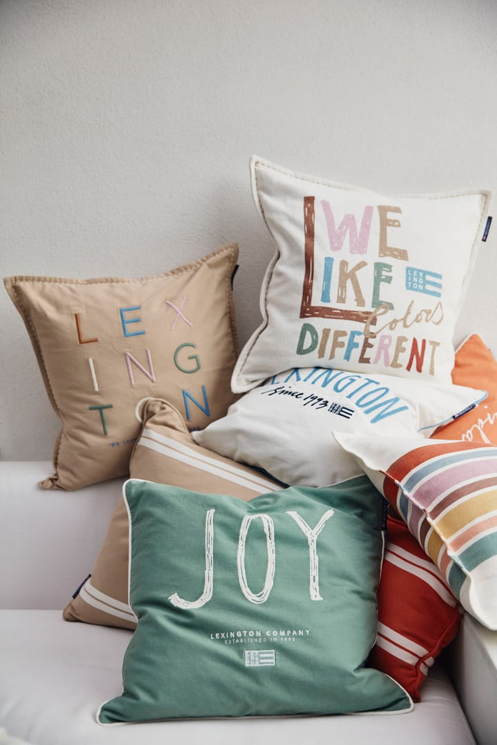 Love Different Organic Cotton -tyynynpäällinen 50x50 cm - Beige-multi - Lexington