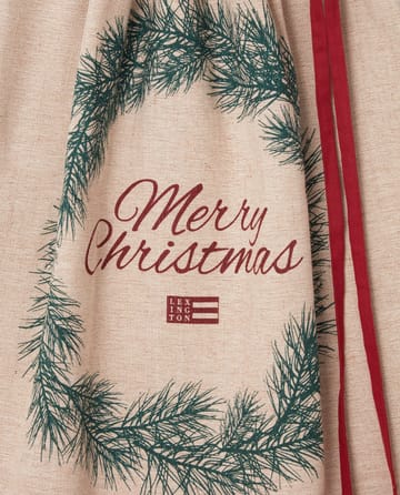 Merry Christmas Jute Cotton -joululahjasäkki 65 x 95 cm - Natural - Lexington