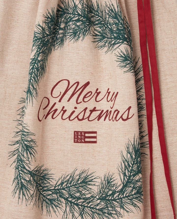 Merry Christmas Jute Cotton -joululahjasäkki 65 x 95 cm, Natural Lexington