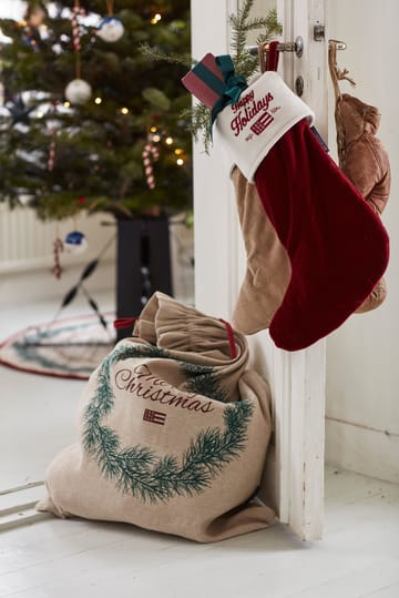 Merry Christmas Jute Cotton -joululahjasäkki 65 x 95 cm - Natural - Lexington