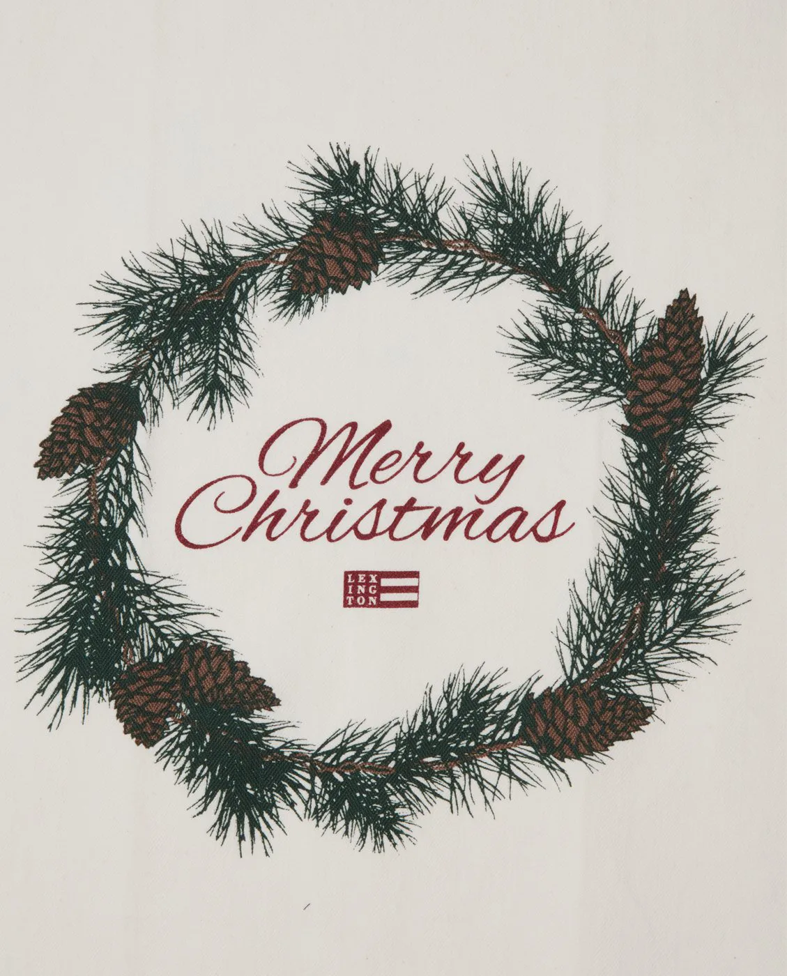Merry Christmas Organic Cotton -keittiöpyyhe 50 x 70 cm, White-red-green Lexington