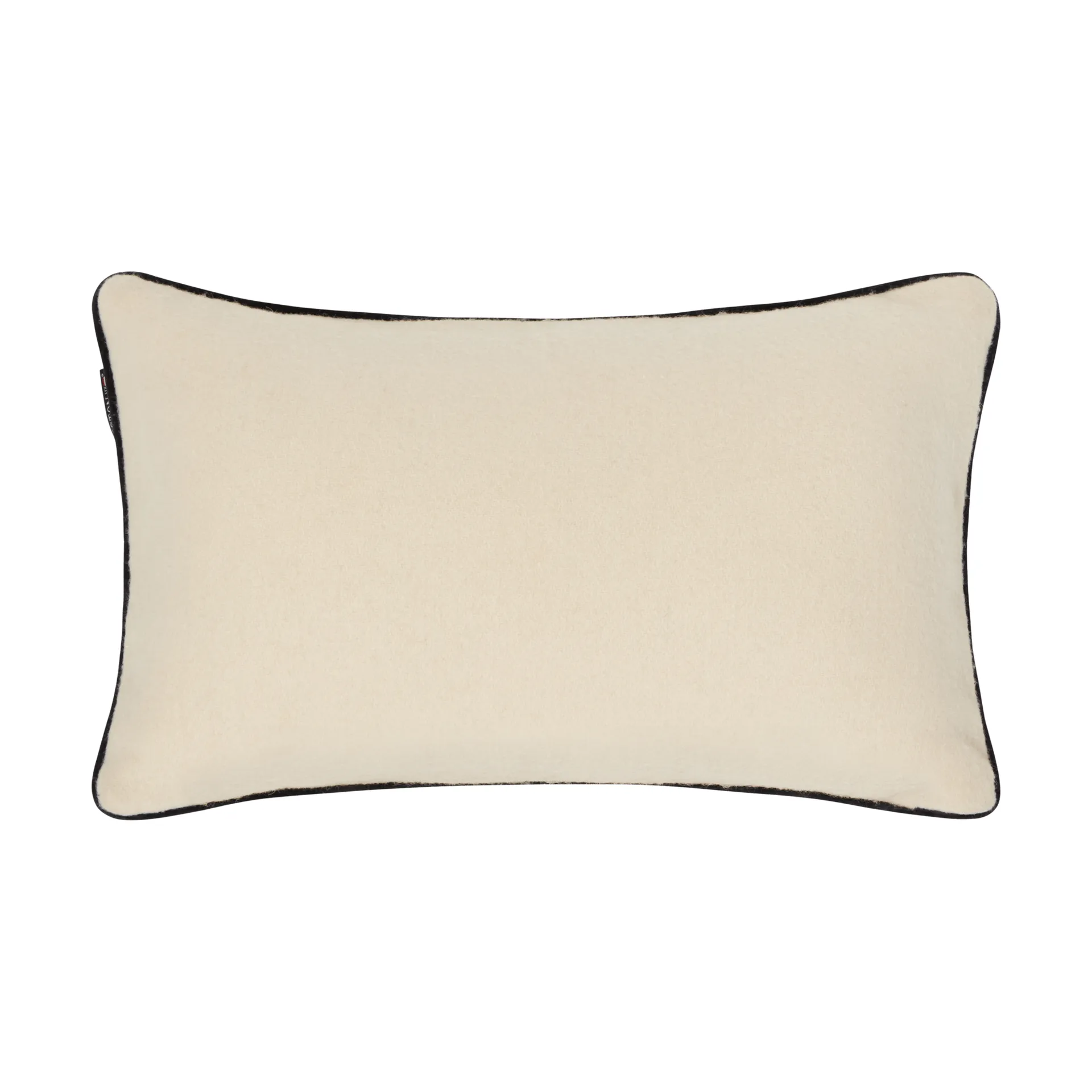 Mountains Logo -kuvioinen villasekoitekoristetyyny, White-navy, 50x30 cm Lexington
