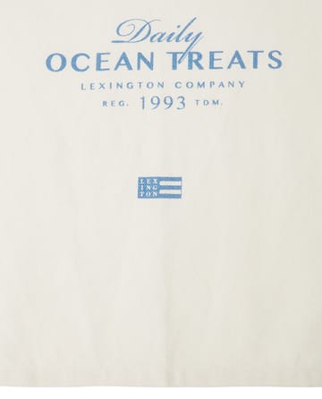 Ocean treats printed Cotton -keittiöpyyhe 50x70 cm - White - Lexington