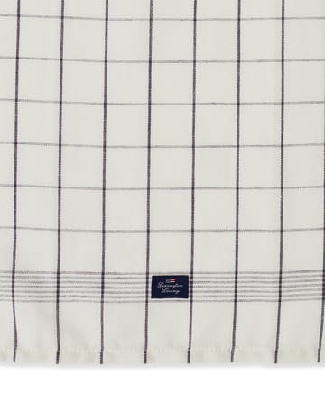 Organic Cotton Linen Checked keittiöpyyhe 50x70 cm - White-dark gray - Lexington