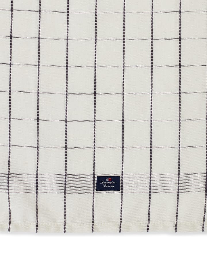 Organic Cotton Linen Checked keittiöpyyhe 50x70 cm - White-dark gray - Lexington