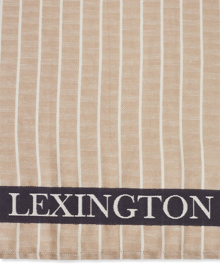 Organic Cotton Linen Jacquard keittiöpyyhe 50x70 cm - Beige-dark gray - Lexington