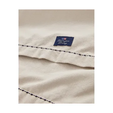 Organic Cotton Oxford -kaitaliina stitches 50 x 250 cm - Beige - Lexington