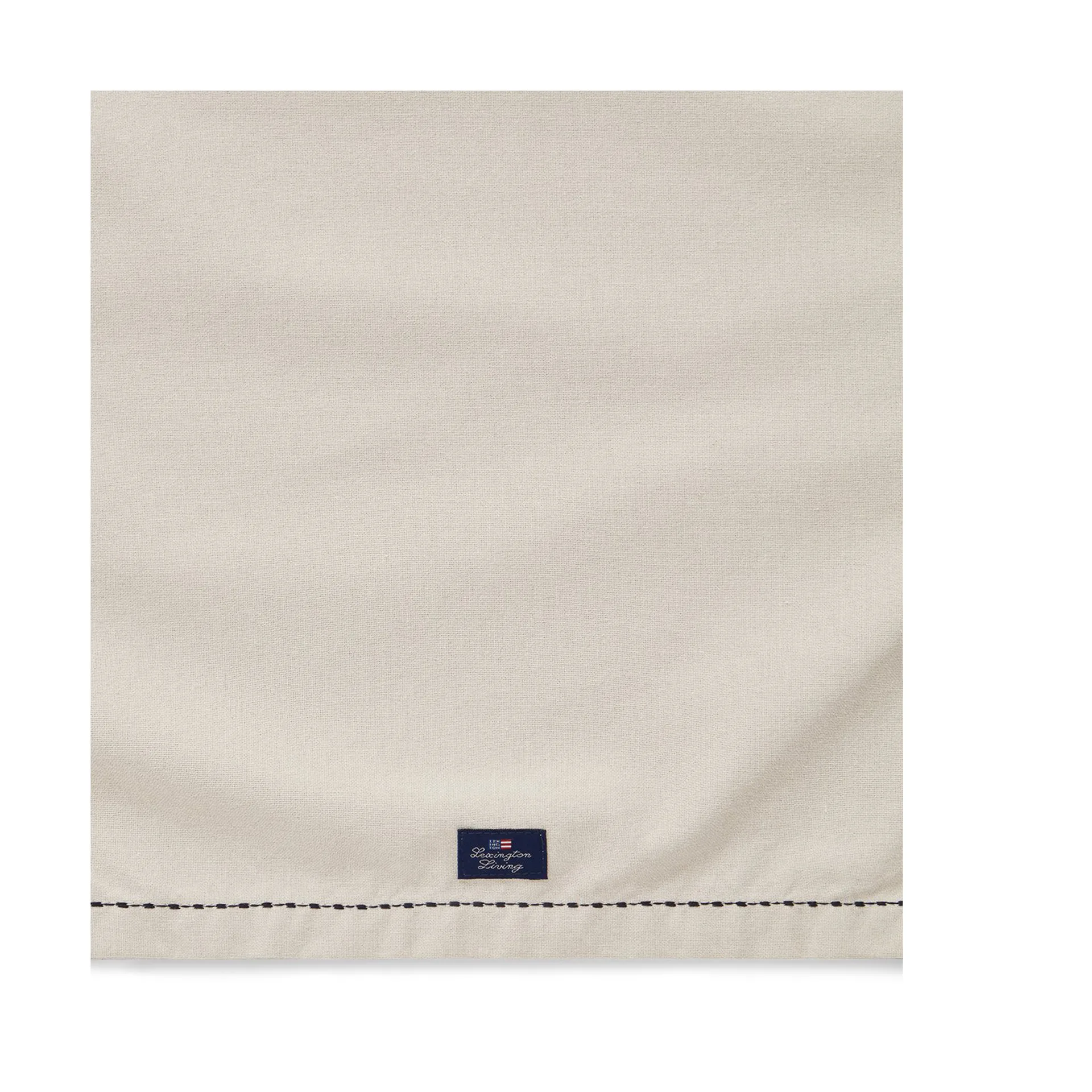 Organic Cotton Oxford -kaitaliina stitches 50 x 250 cm, Beige Lexington