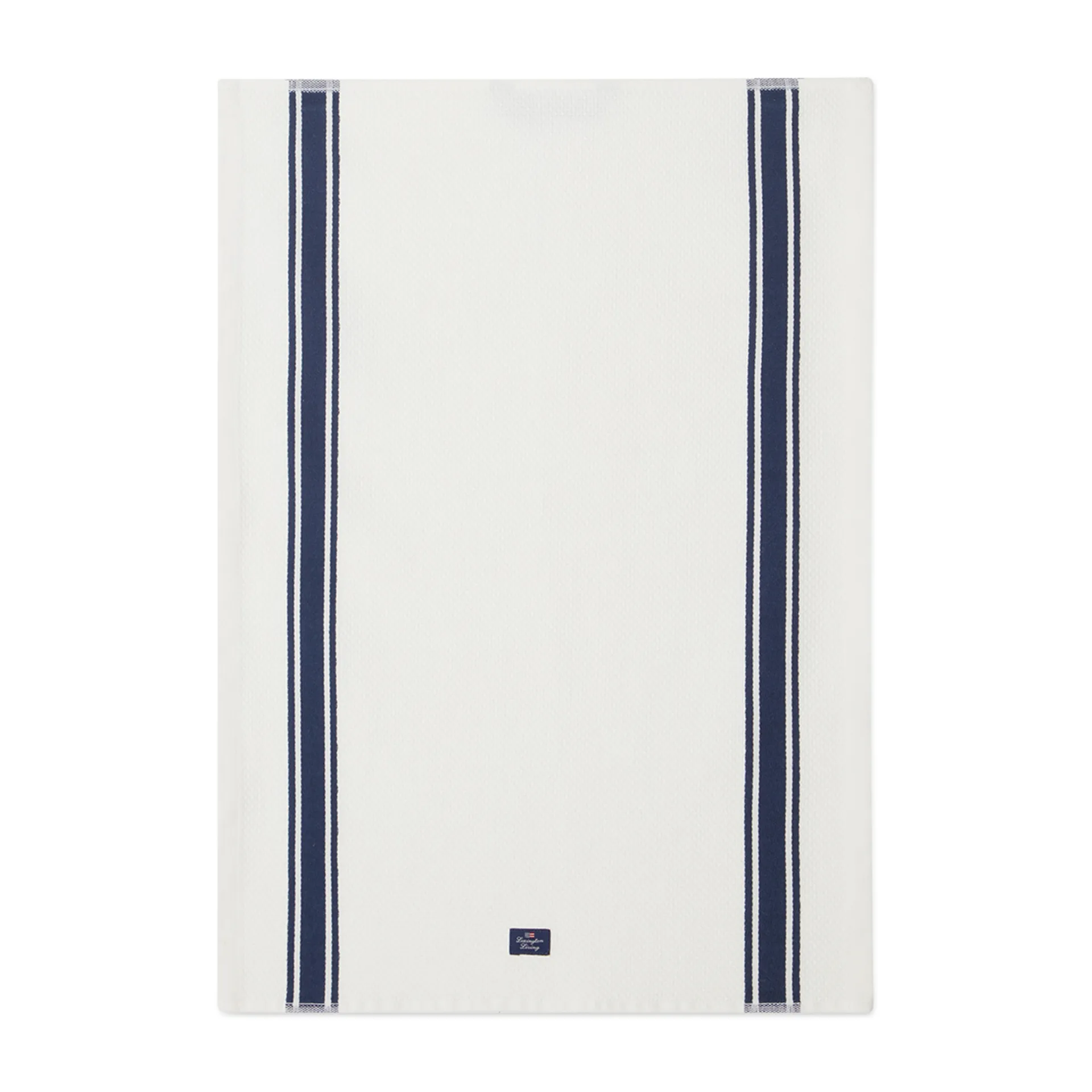 Organic Cotton Waffle Kitchen Towel 50 x 70 cm, Valkoinen-tummansininen Lexington