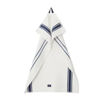 Organic Cotton Waffle Kitchen Towel 50 x 70 cm - Valkoinen-tummansininen - Lexington