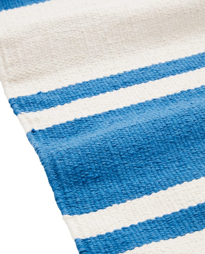 Organic Striped Cotton käytävämatto 70x130 cm - Blue-white - Lexington