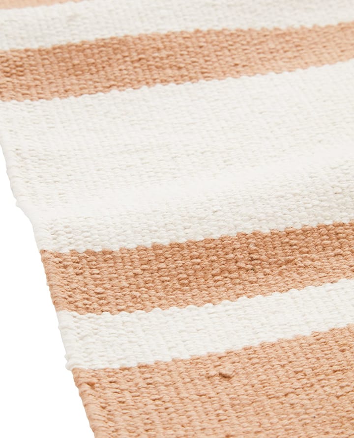 Organic Striped Cotton käytävämatto 80x220 cm - Beige-white - Lexington