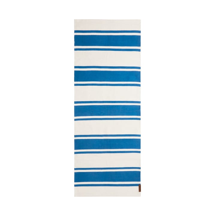 Organic Striped Cotton käytävämatto 80x220 cm - Blue-white - Lexington