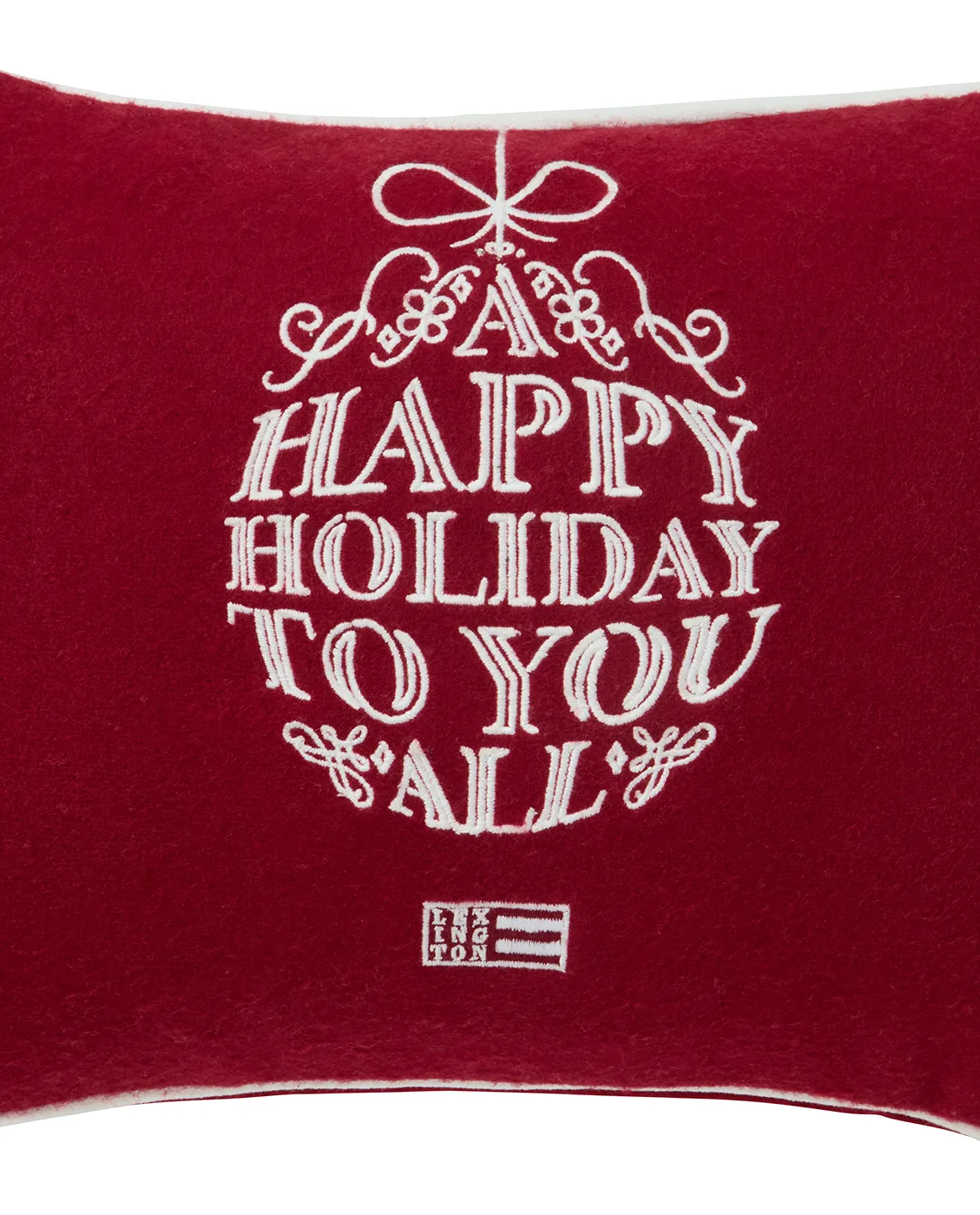 Ornament-villasekoitekudottu tyynynpäällinen 30x40 cm, Punavalkoinen Lexington