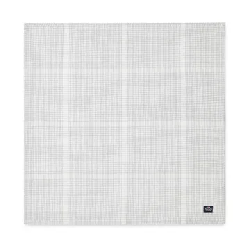 Pepita Check Cotton Linen kangaslautasliina 50x50 cm - White-light gray - Lexington