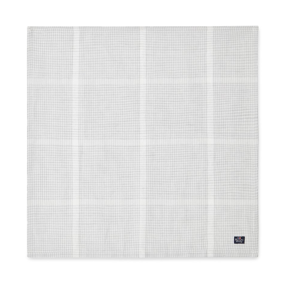 Lexington Pepita Check Cotton Linen kangaslautasliina 50×50 cm White-light gray