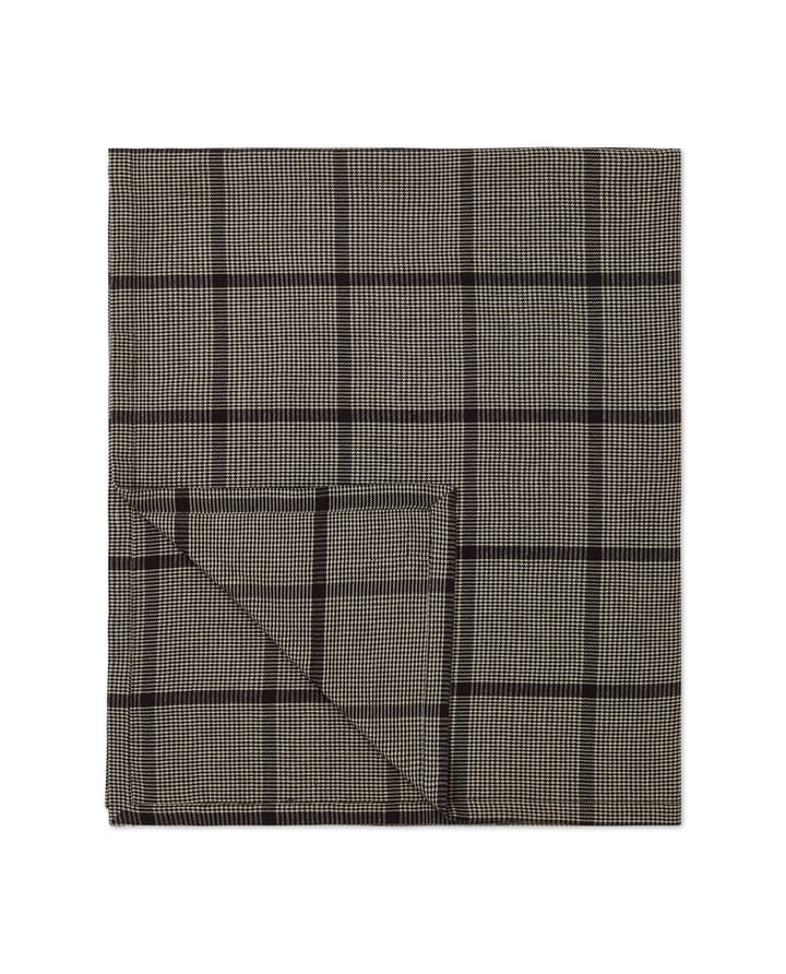 Pepita Check Cotton Linen pöytäliina 150x250 cm, Dark gray-beige Lexington