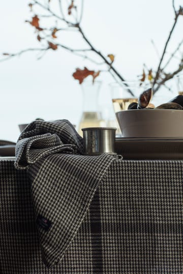 Pepita Check Cotton Linen pöytäliina 150x250 cm - Dark gray-beige - Lexington