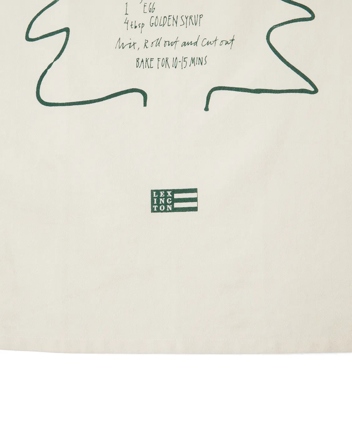 Piparkakku keittiöpyyhe 50x70 cm, Valko-vihreä Lexington