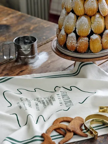 Piparkakku keittiöpyyhe 50x70 cm - Valko-vihreä - Lexington