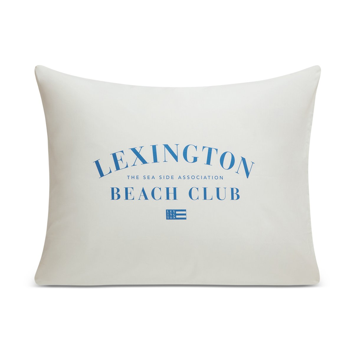 Lexington Printed Organic Cotton Poplin -tyynyliina 50 x 60 cm Sininen-valkoinen