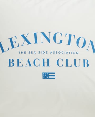 Printed Organic Cotton Poplin -tyynyliina 50 x 60 cm - Sininen-valkoinen - Lexington