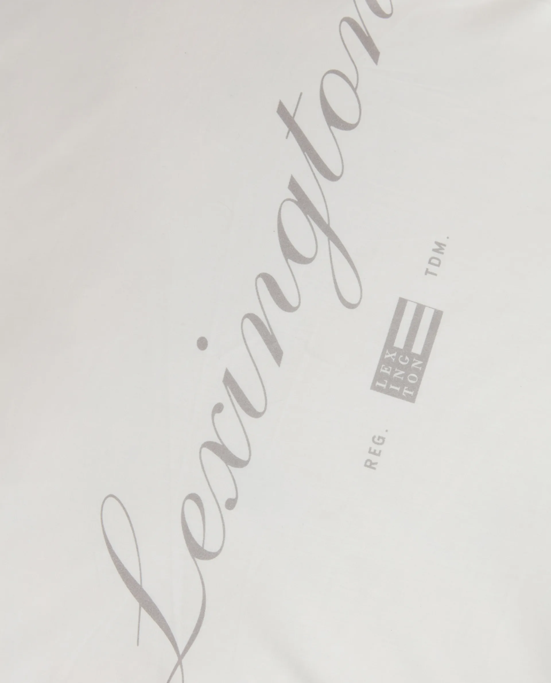 Printed Organic Cotton Poplin -tyynyliina 50 x 60 cm, Valkoinen-harmaa Lexington