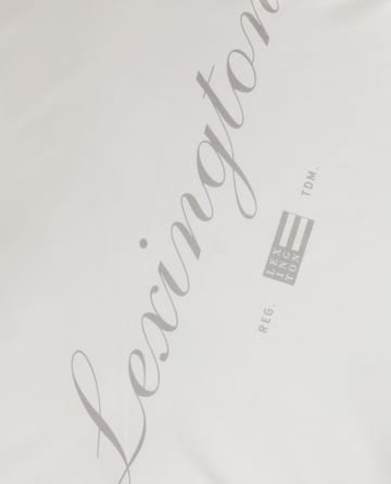 Printed Organic Cotton Poplin -tyynyliina 50 x 60 cm - Valkoinen-harmaa - Lexington