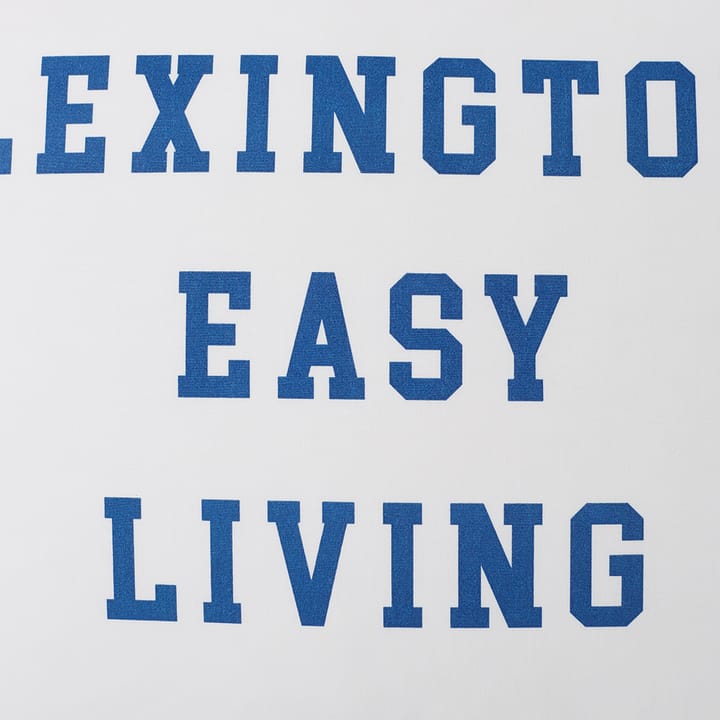 Printed Organic Cotton Poplin -tyynyliina 50 x 60 cm - White-blue - Lexington