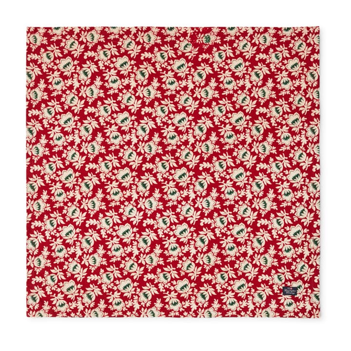 Printed Organic Cotton Twill lautasliina 50x50 cm, Red-beige-green Lexington