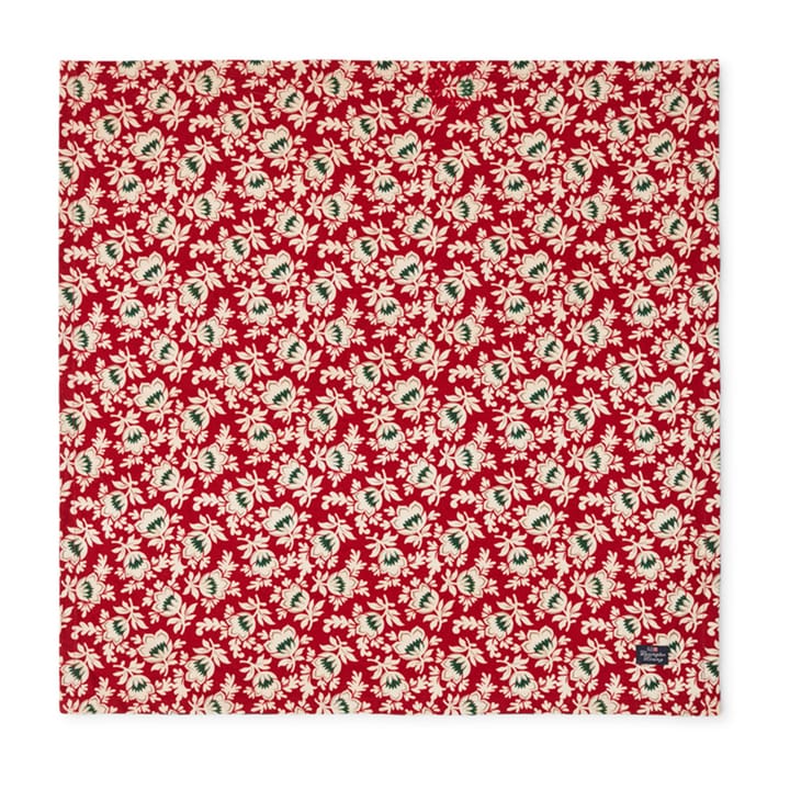 Printed Organic Cotton Twill lautasliina 50x50 cm - Red-beige-green - Lexington